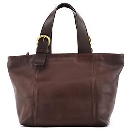 Coach Borsa Tote 4133 in pelle marrone con cintura