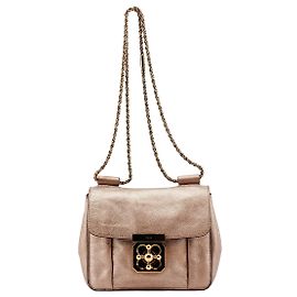 Chloé Borsa a tracolla Elsie in pelle metallizzata bronzo