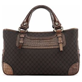 Céline Boogie Tote Bag aus braunem Monogramm-Leder