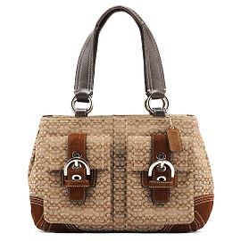 Coach 3646 Brown Signature Soho Tote Bag