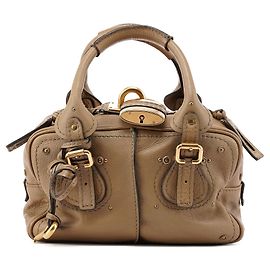 Chloé Borsa a tracolla Paddington in pelle beige