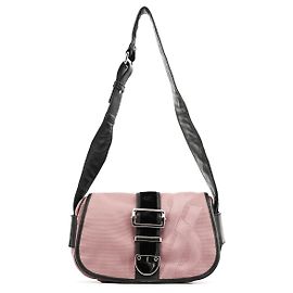 Yves Saint Laurent 120456 Borsa a tracolla in nylon e velluto rosa con fibbia