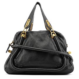 Chloé Borsa Paraty 2-Way in pelle nera