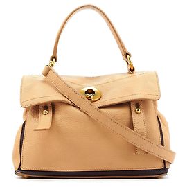 Yves Saint Laurent Borsa Muse Two in pelle beige