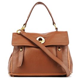 Yves Saint Laurent 283761 Borsa 2-Way Muse Two in pelle Light Brown