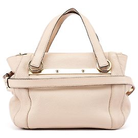 Chloé Borsa Tote 2-Way in pelle di vitello beige