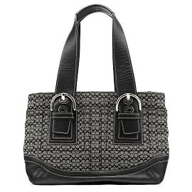 Coach Borsa Tote Soho Signature Grey Black F10927