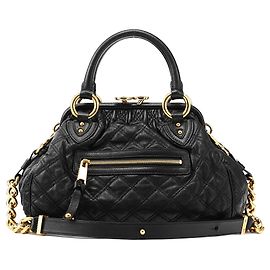 Marc Jacobs Borsa Stam 2-Way in pelle trapuntata nera