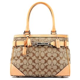 Coach Borsa Tote Hamptons Signature Beige Tan F08K06