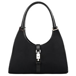 Gucci 002 1067 Borsa a spalla Jackie in tela nera