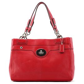 Coach Borsa Tote Penelope F16531 in pelle martellata rossa