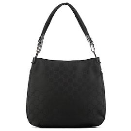 Gucci 001 3166 Borsa a spalla in nylon GG nero