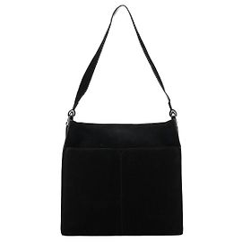 Gucci Borsa a spalla 1997 in camoscio antracite con dettagli in resina