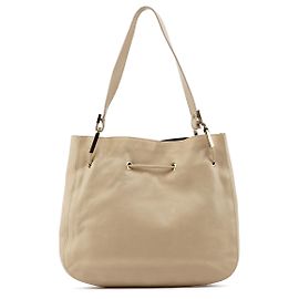 Gucci 001 3748 Borsa a tracolla beige in pelle con coulisse