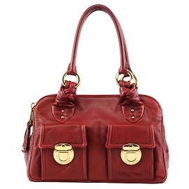 Marc Jacobs Borsa Tote Blake multi-tasche in pelle bordeaux