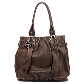 Céline Borsa Tote Pillow in pelle marrone scuro