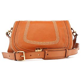 Chloé Borsa a tracolla Marcie in pelle marrone chiaro