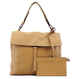 Prada Bolsa de ombro em couro Vitello bege Primavera 1999