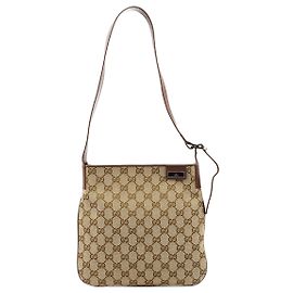 Gucci Borsa a tracolla GG Canvas Beige Brown
