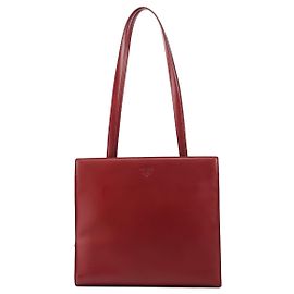Prada Borsa Tote 1995 Burgundy Vitello Sport