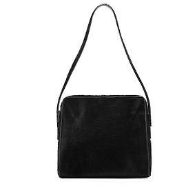 Gucci Borsa a tracolla in pony hair embossed nero
