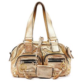 Chloé Borsa Tote Betty in pelle d'agnello dorata