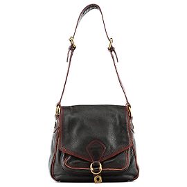 Marc by Marc Jacobs Borsa crossbody con tasche in pelle marrone scuro