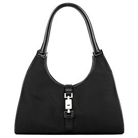 Gucci 002 1067 Borsa a tracolla Jackie in nylon nero