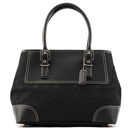 Coach Borsa Tote 6366 Black Signature Soho Tote Bag