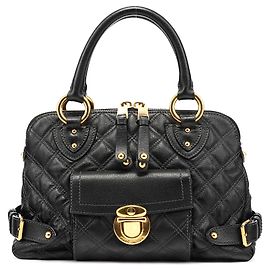 Marc Jacobs Borsa Tote Venetia in pelle trapuntata nera