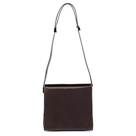 Gucci Borsa a tracolla con patta in pelle di vitello marrone