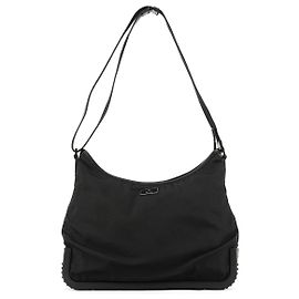 Gucci Borsa a tracolla in tela e gomma nera