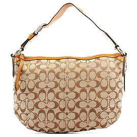 Coach Borsa a Tracolla Hobo Signature Beige F13115