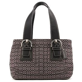 Coach Borsa Tote Soho Signature Grey Black F13105