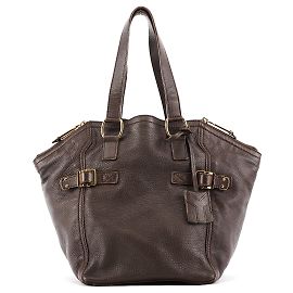 Yves Saint Laurent Borsa Tote Downtown in pelle marrone 257433