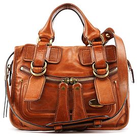 Chloé Borsa Bay 2-Way in pelle marrone