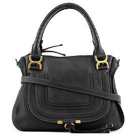 Chloé Borsa Marcie 2-Way in pelle nera