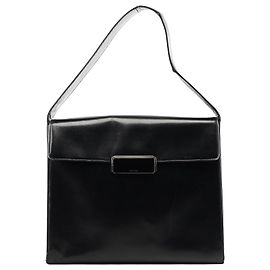Prada Borsa a tracolla B7494 in pelle Vitello nera con fibbia