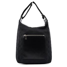 Gucci 019 0537 Black GG Pocket Shoulder Bag