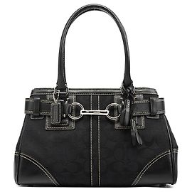 Coach 10245 Borsa Tote Black Signature Hamptons