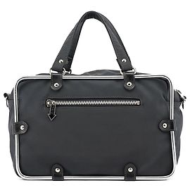 Jean Paul Gaultier Borsa Tote in Nylon Nero con Struttura Tubolare