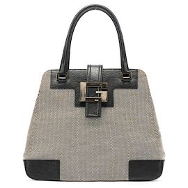 Gucci 002 1103 Beige Canvas Square G Tote Bag