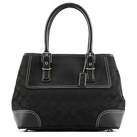 Coach Borsa Tote 6386 Black Signature Canvas