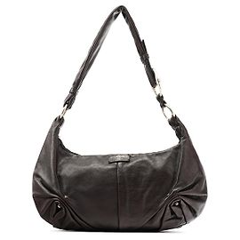 Yves Saint Laurent Borsa a tracolla Hobo Mombasa in pelle marrone scuro
