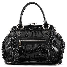 Marc Jacobs Borsa Stam 2-Way in pelle verniciata nera