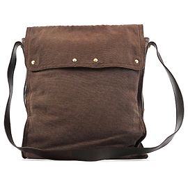 Yves Saint Laurent 166283 Borsa a tracolla in pelle e tela marrone
