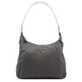 Prada Borsa a tracolla 1998 Grey Tessuto Metallo Nylon