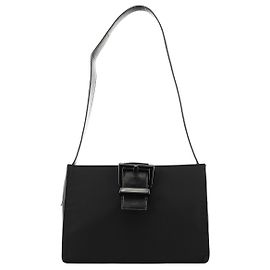 Prada Borsa a tracolla Black Tessuto Vitello Nylon