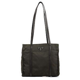 Prada Bolso Tote B6059 Dark Green Tessuto Trend Nappa