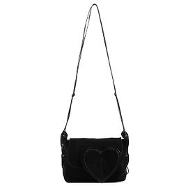 Gucci Borsa a tracolla a cuore in camoscio nero 2002